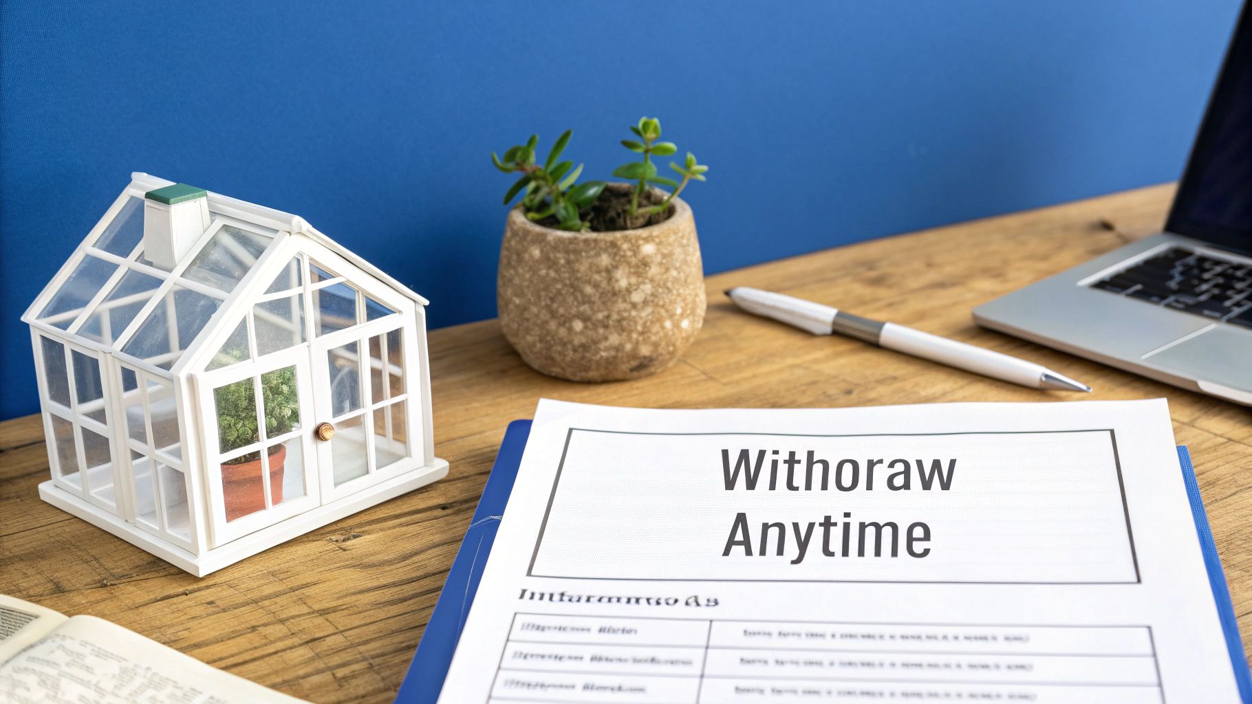 A person sitting at a desk, reviewing their financial documents and planning their IRA withdrawal.