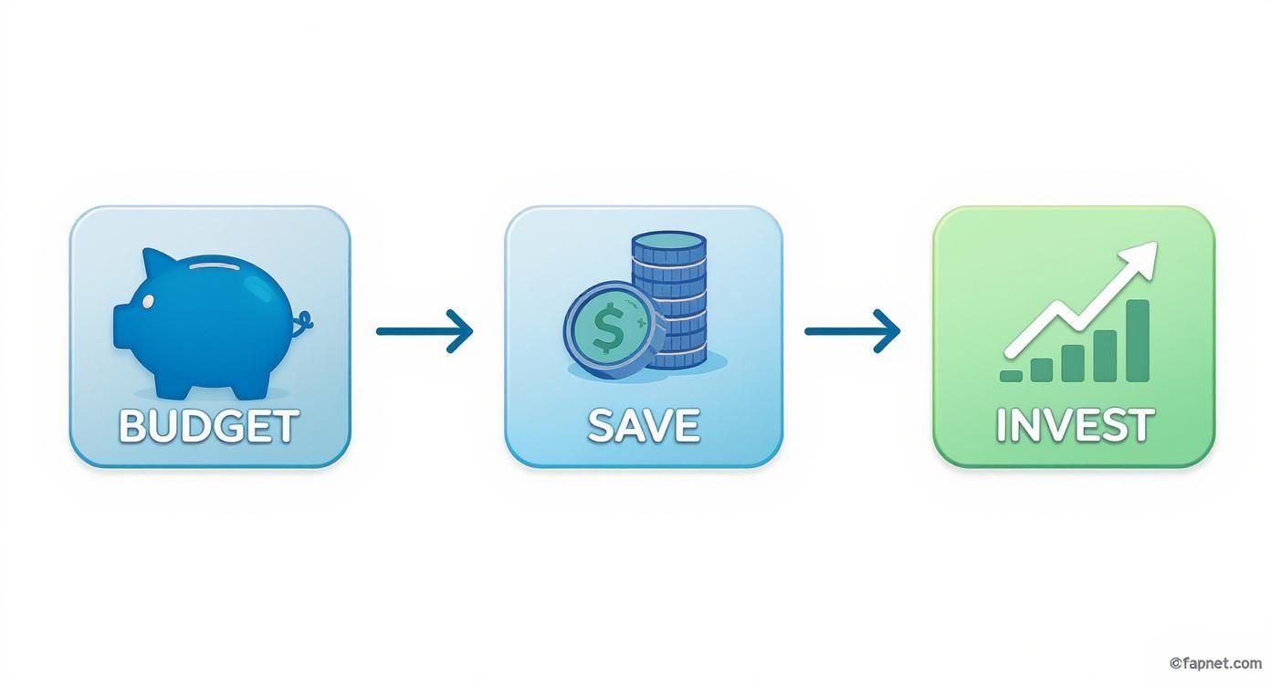 Infographic about how to retire at 45