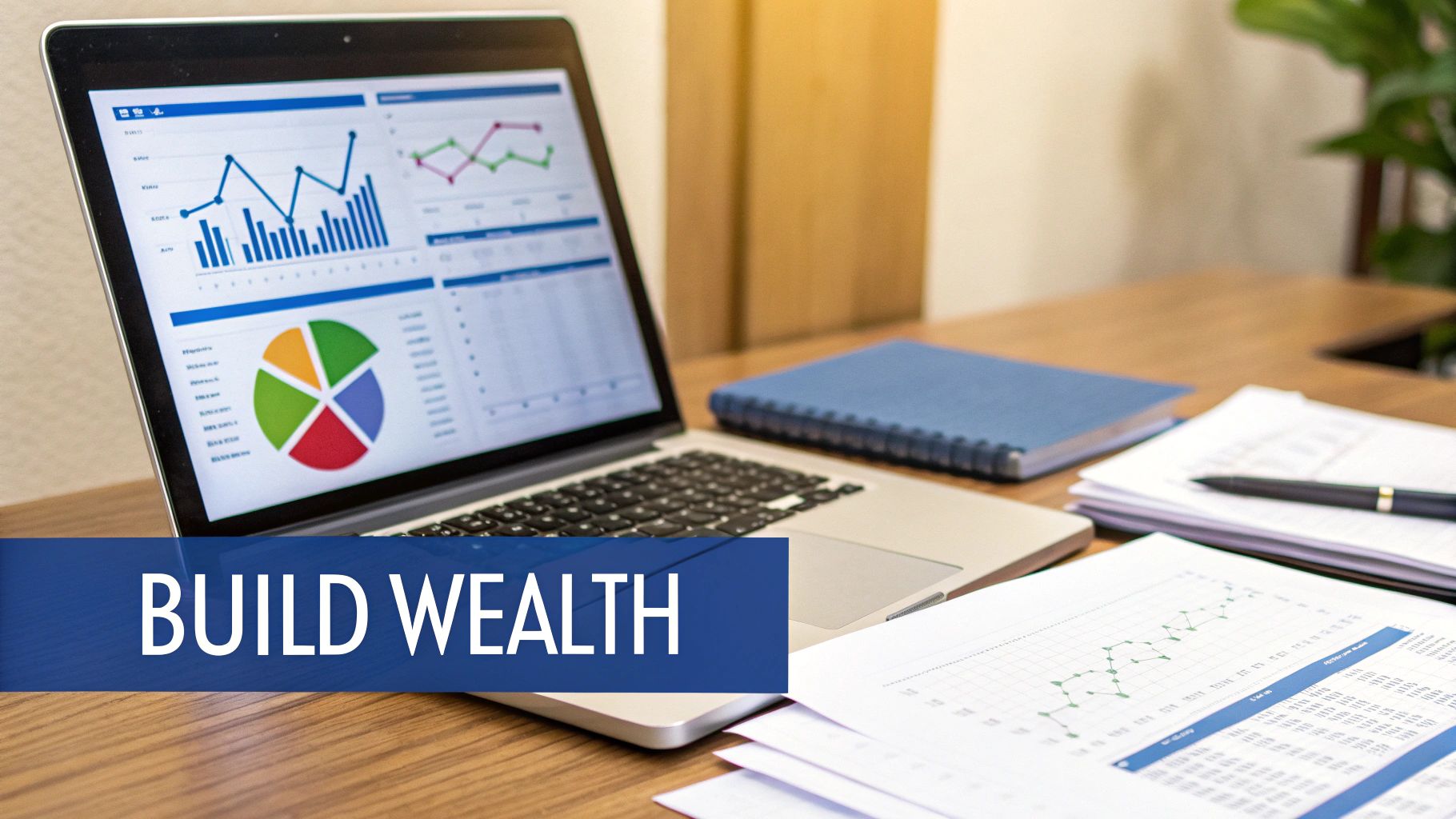 A simplified graphic showing money flowing from sources like a job and side hustle into a tax-advantaged account, which then grows into a larger investment portfolio.