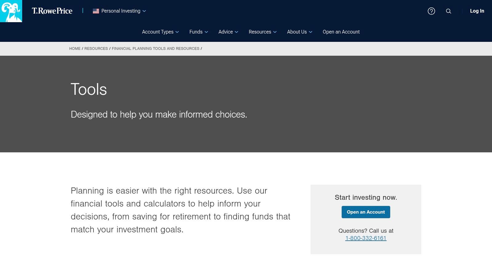 T. Rowe Price – Retirement Income Calculator and Tools