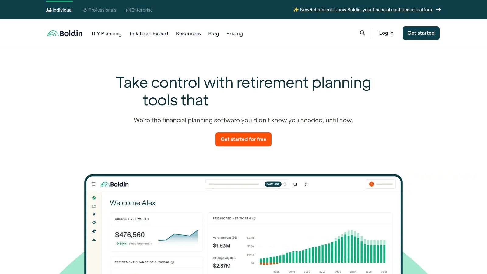 Boldin (formerly NewRetirement) – Retirement Planner