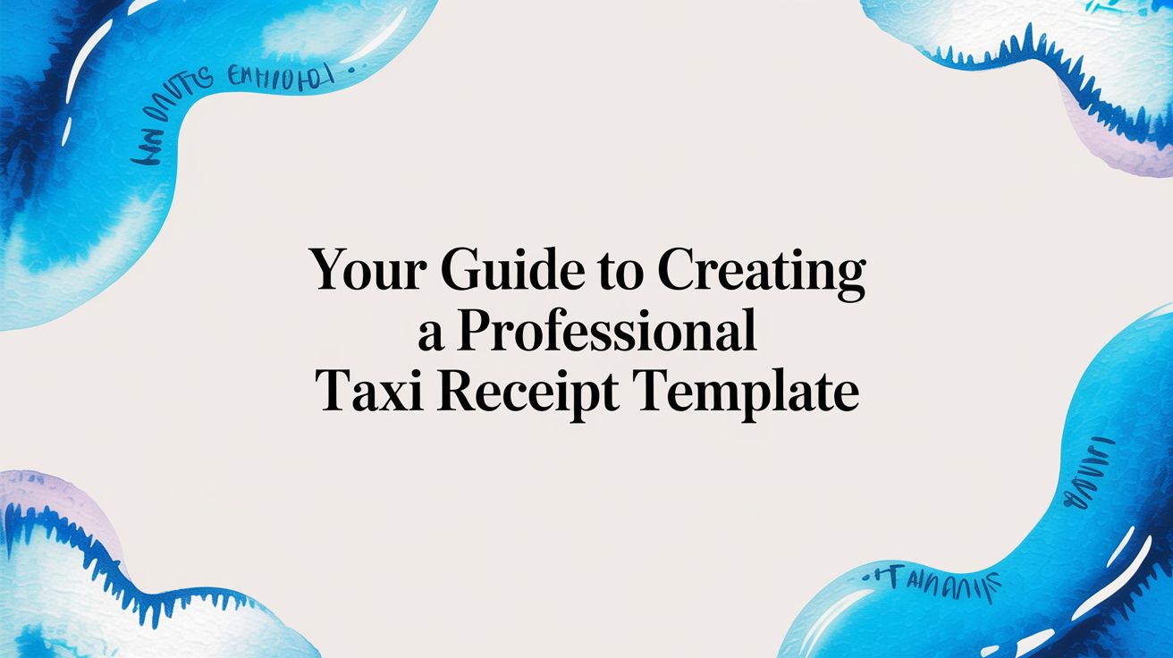 Your Guide to Creating a Professional Taxi Receipt Template