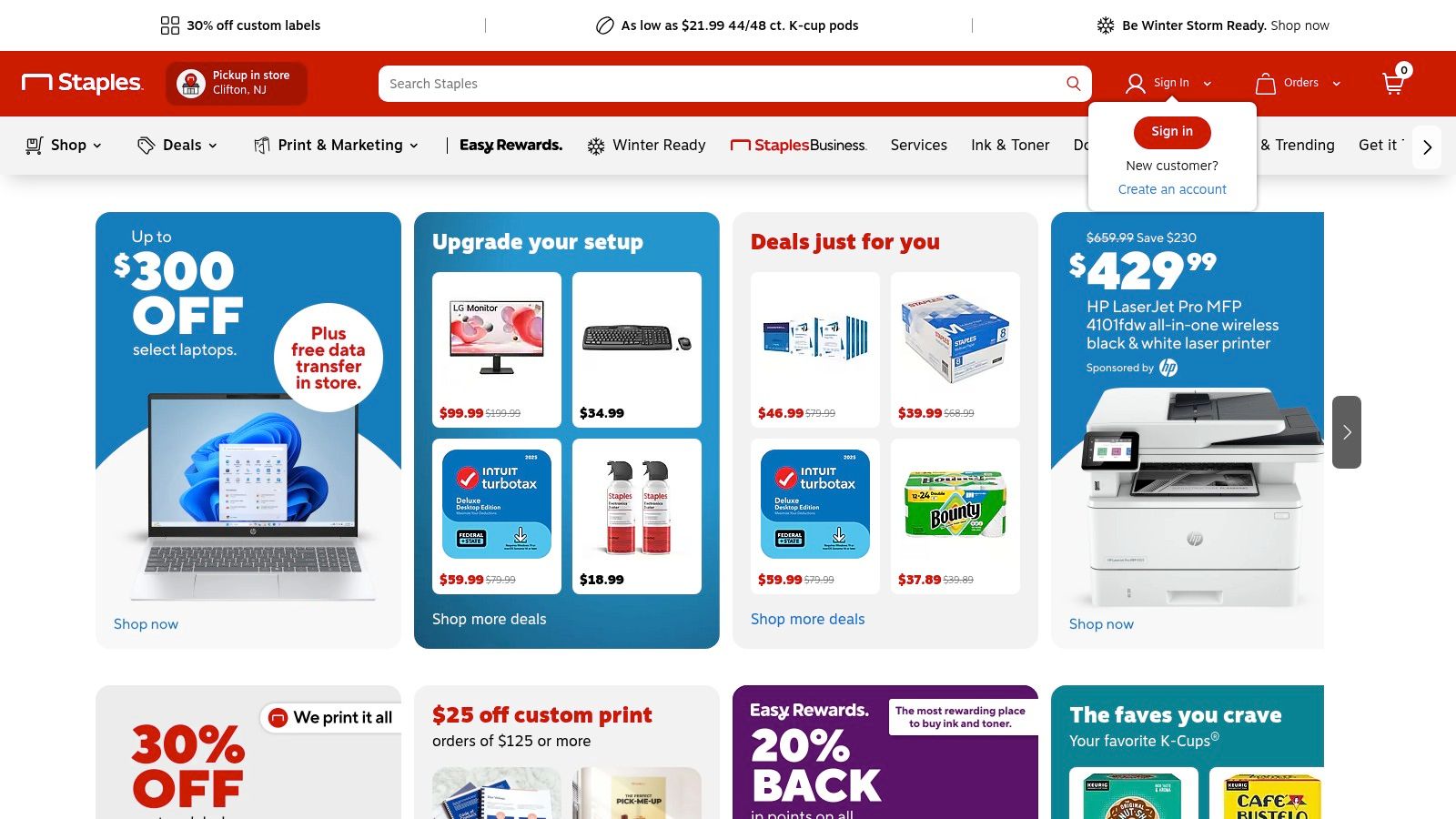 Staples Adams rent receipt book