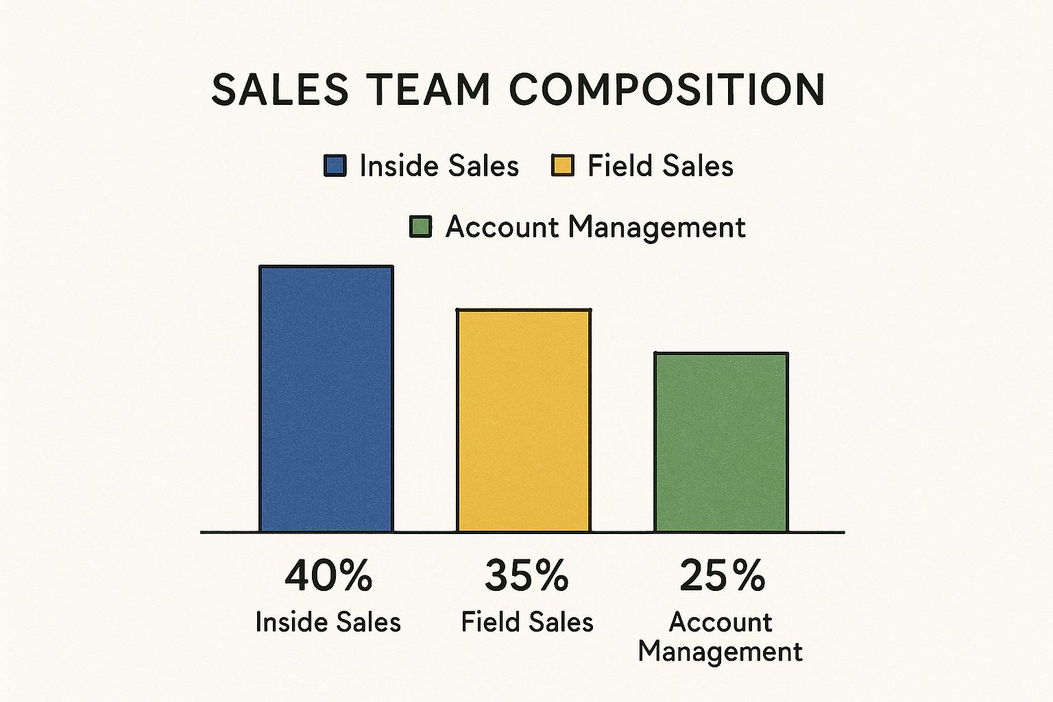 Infographic about sales department structure