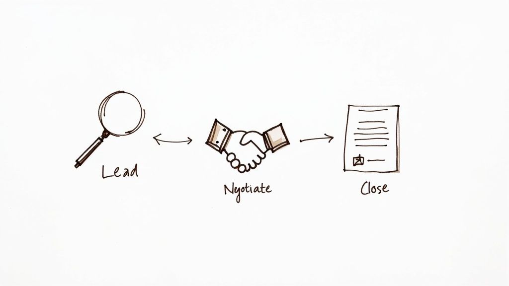 Walk me through your sales process from lead to close