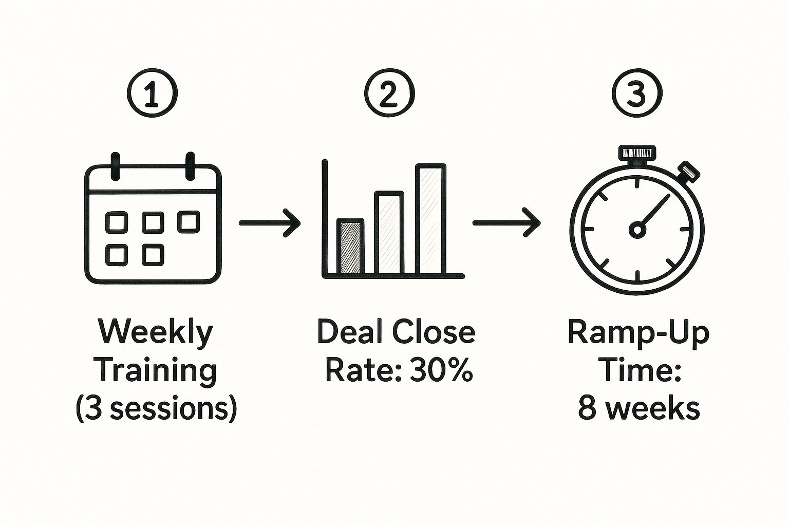 Infographic about sales onboarding plan template