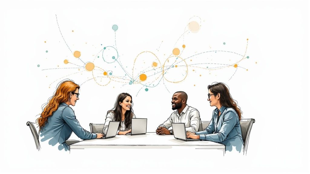 Image of a remote sales team