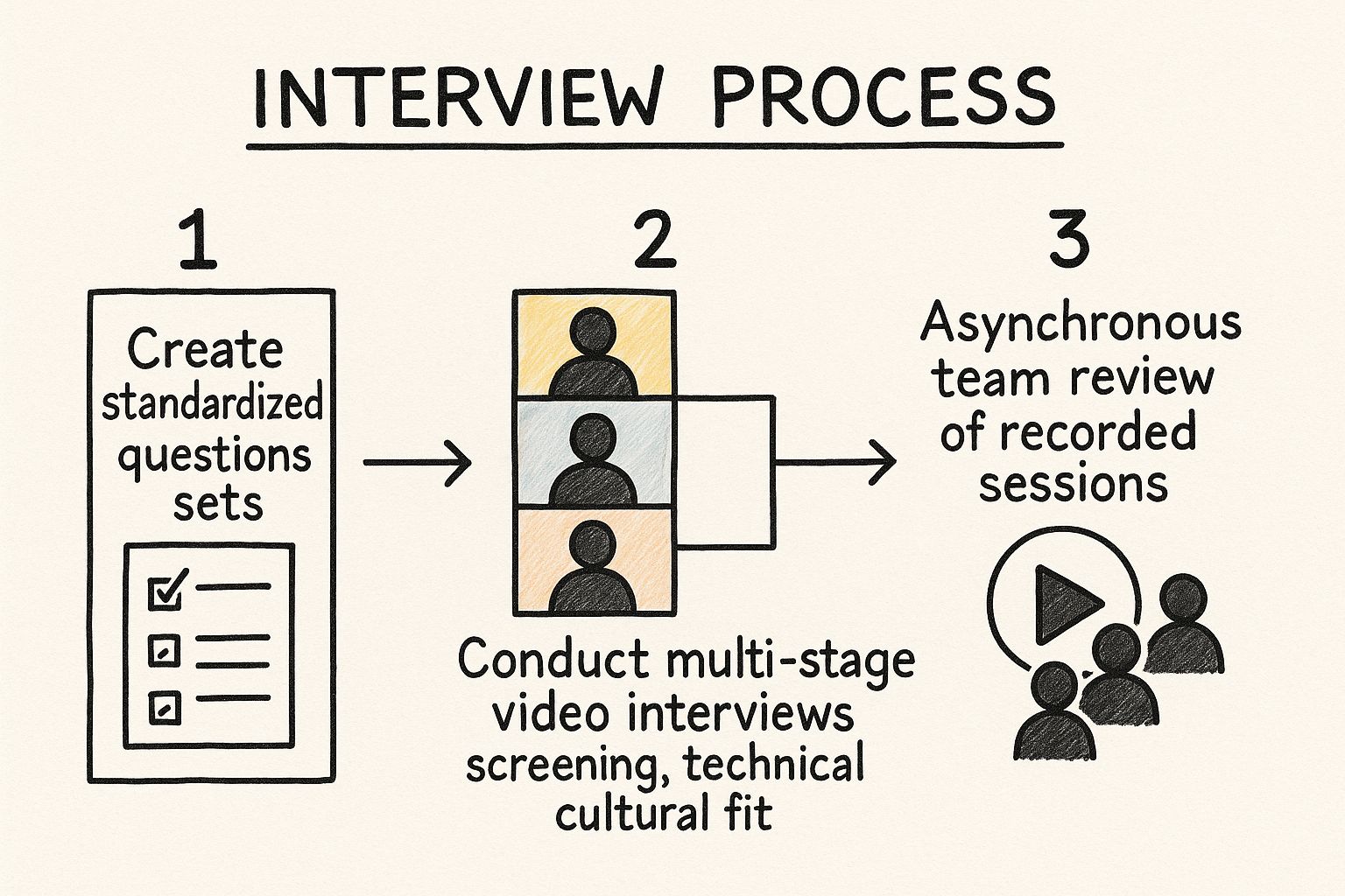 Infographic showing key data about Structured Video Interviewing Process