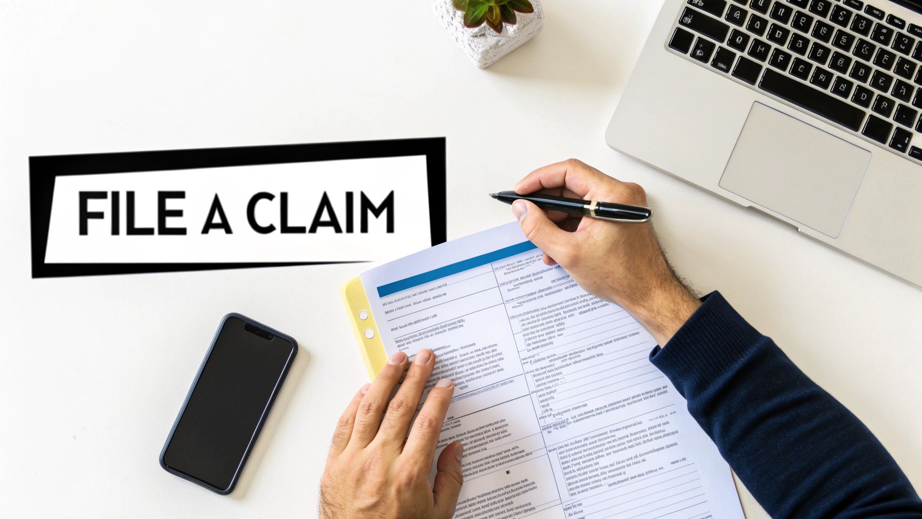 A senior woman reviewing documents with a healthcare professional at a desk.