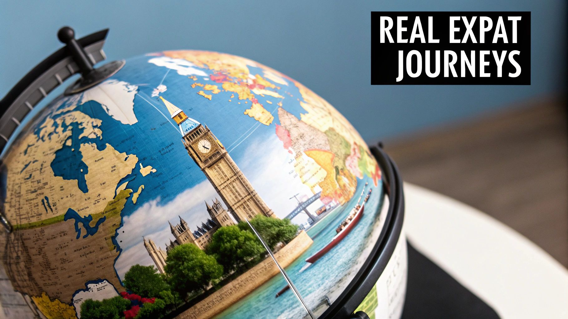 Successful expatriate planning their journey in a modern office