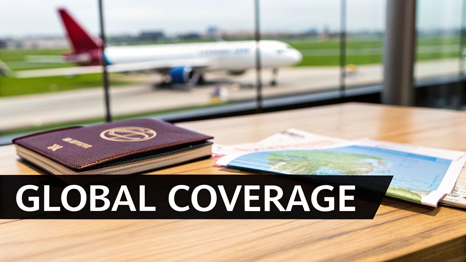 A person holding a globe, representing international health insurance coverage.