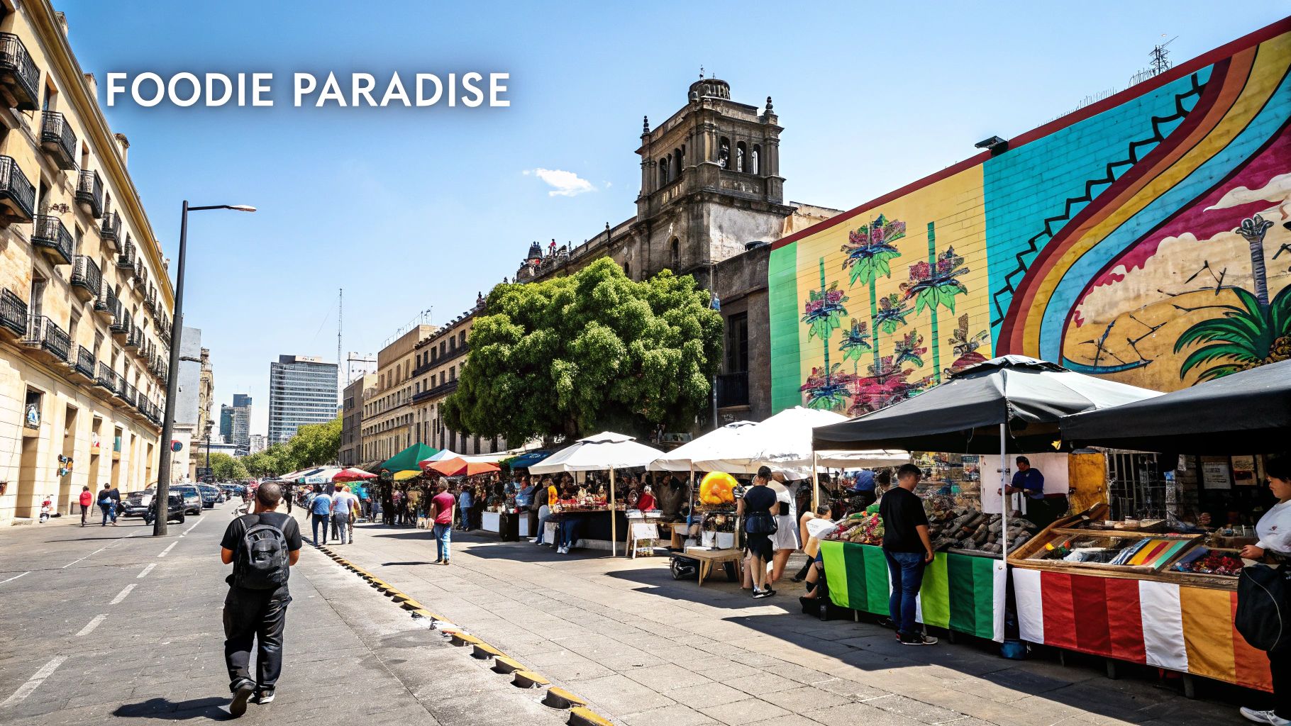 Infographic showing key data about Mexico City, Mexico