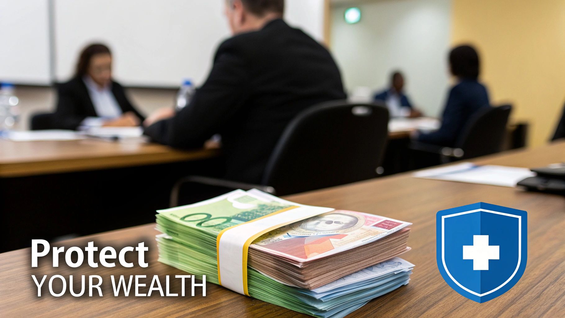A detailed chart showing financial projections and risk analysis.