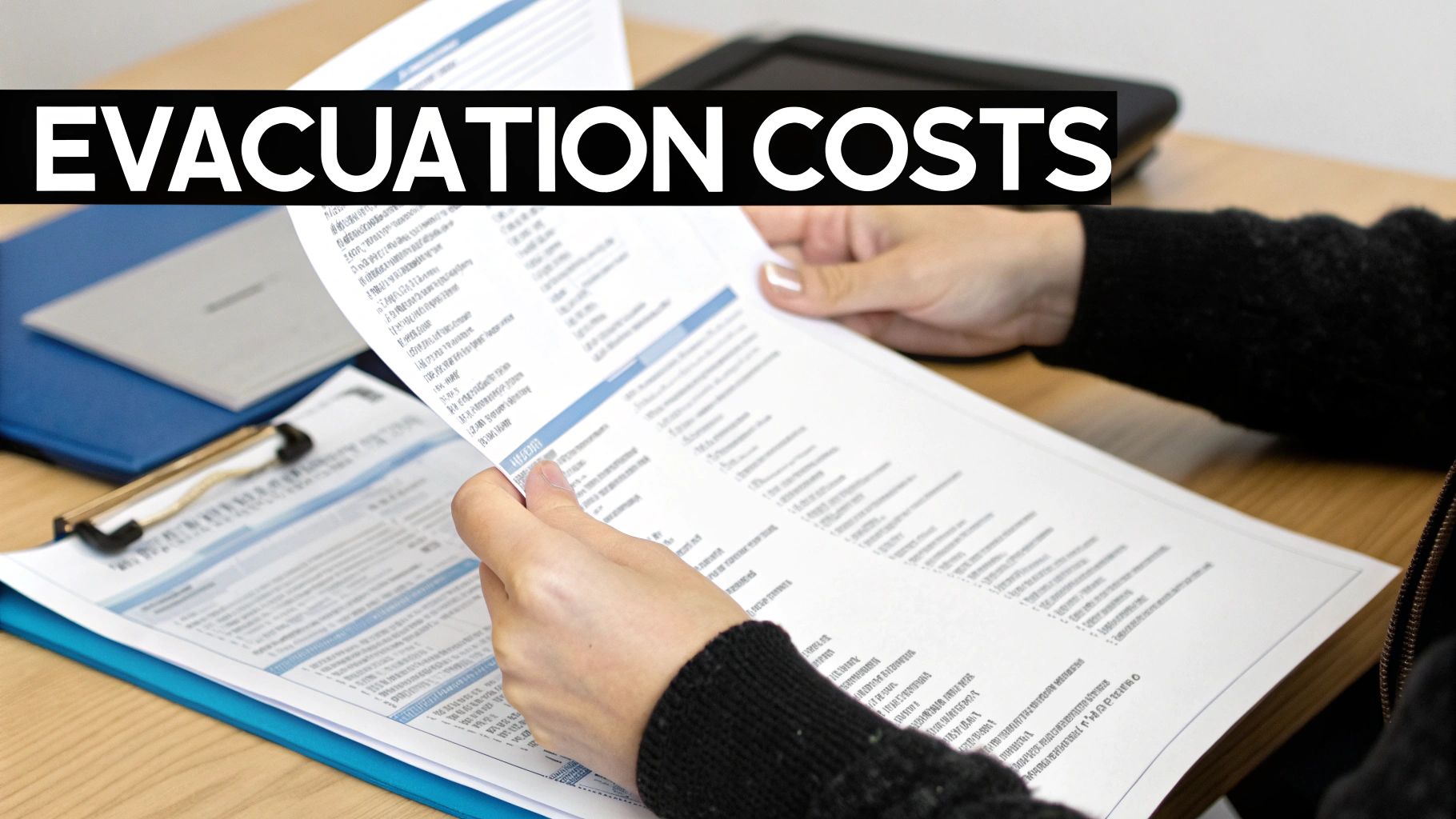 A scale balancing a small insurance document against a large pile of cash, symbolizing cost versus value.
