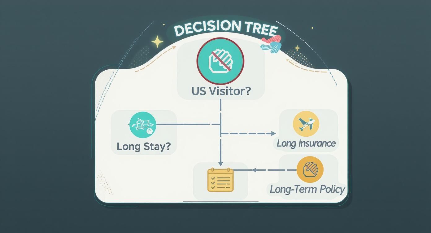 Infographic about health insurance for foreigners in usa