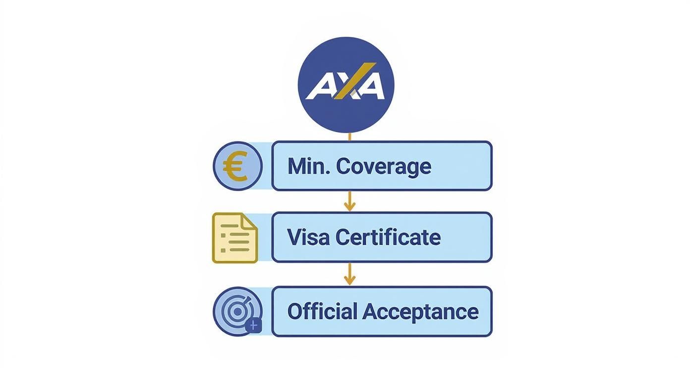 Infographic about axa travel insurance schengen