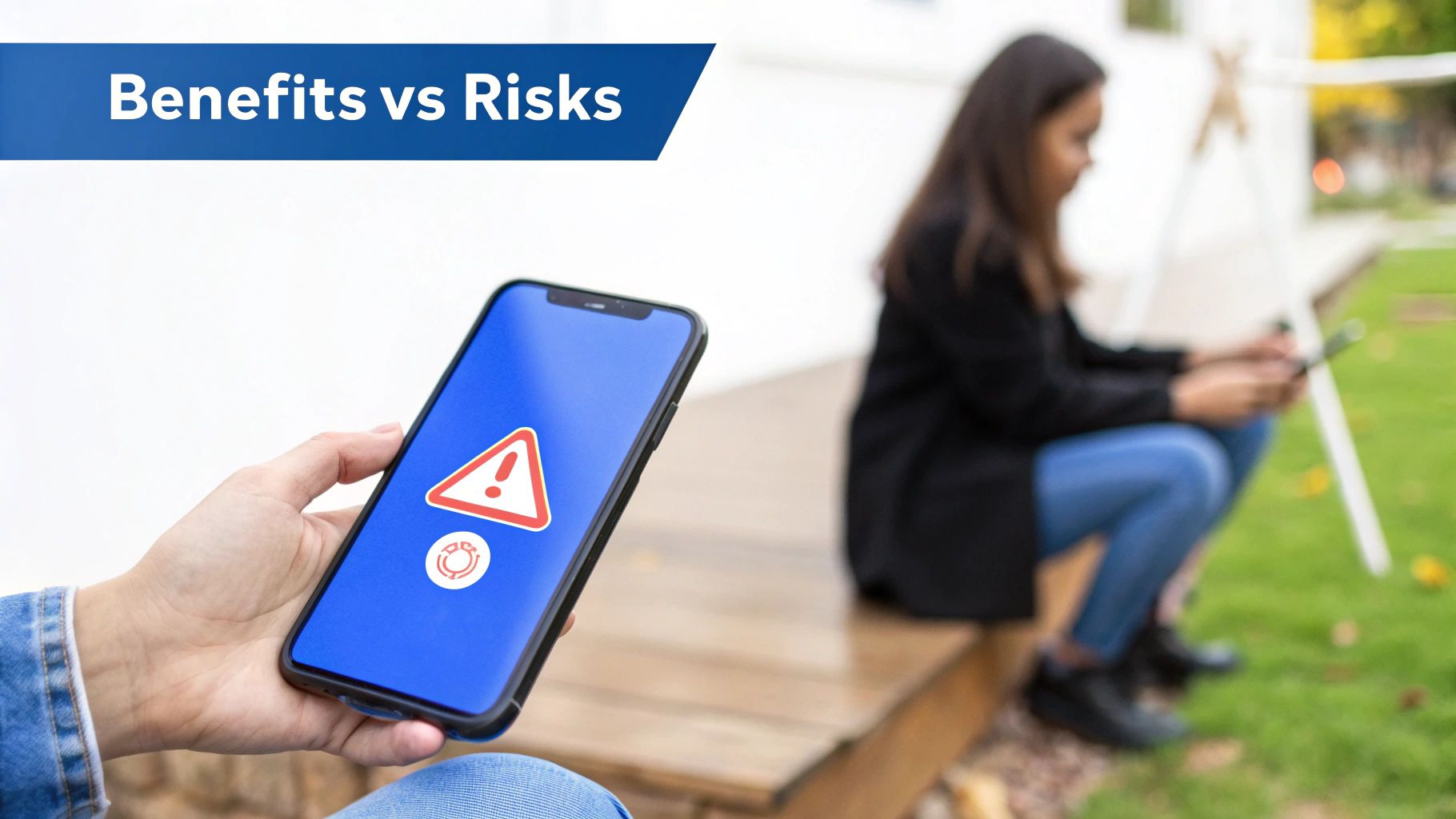 A scale balancing the pros and cons of using a TikTok bot