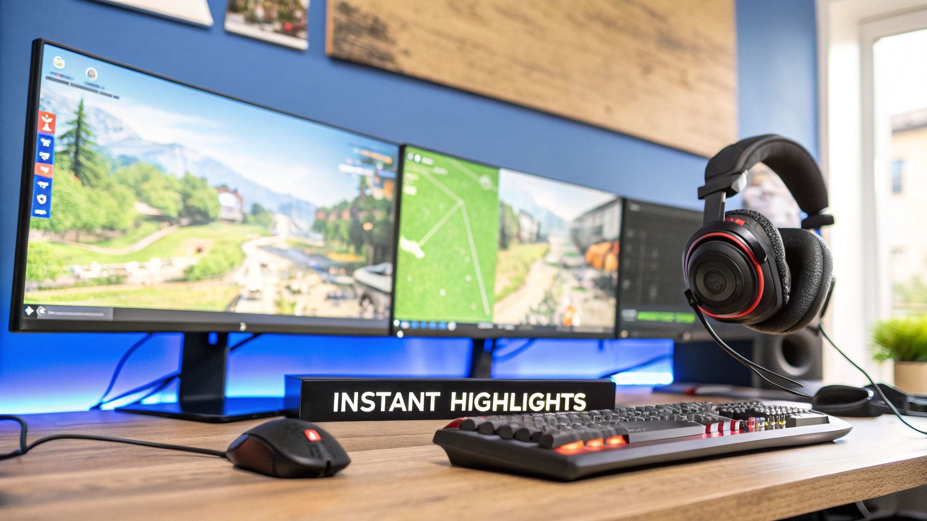A diverse group of content creators collaborating in a modern studio environment.