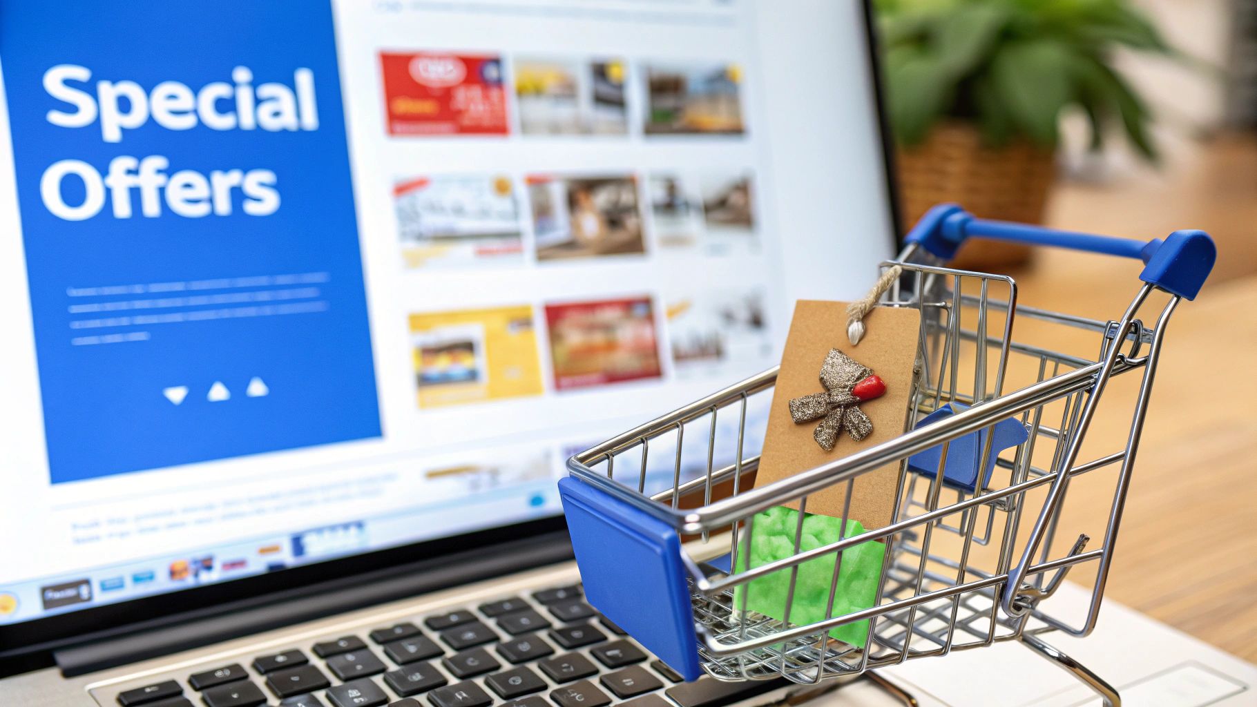 A dashboard showing key e-commerce metrics like conversion rate and average order value