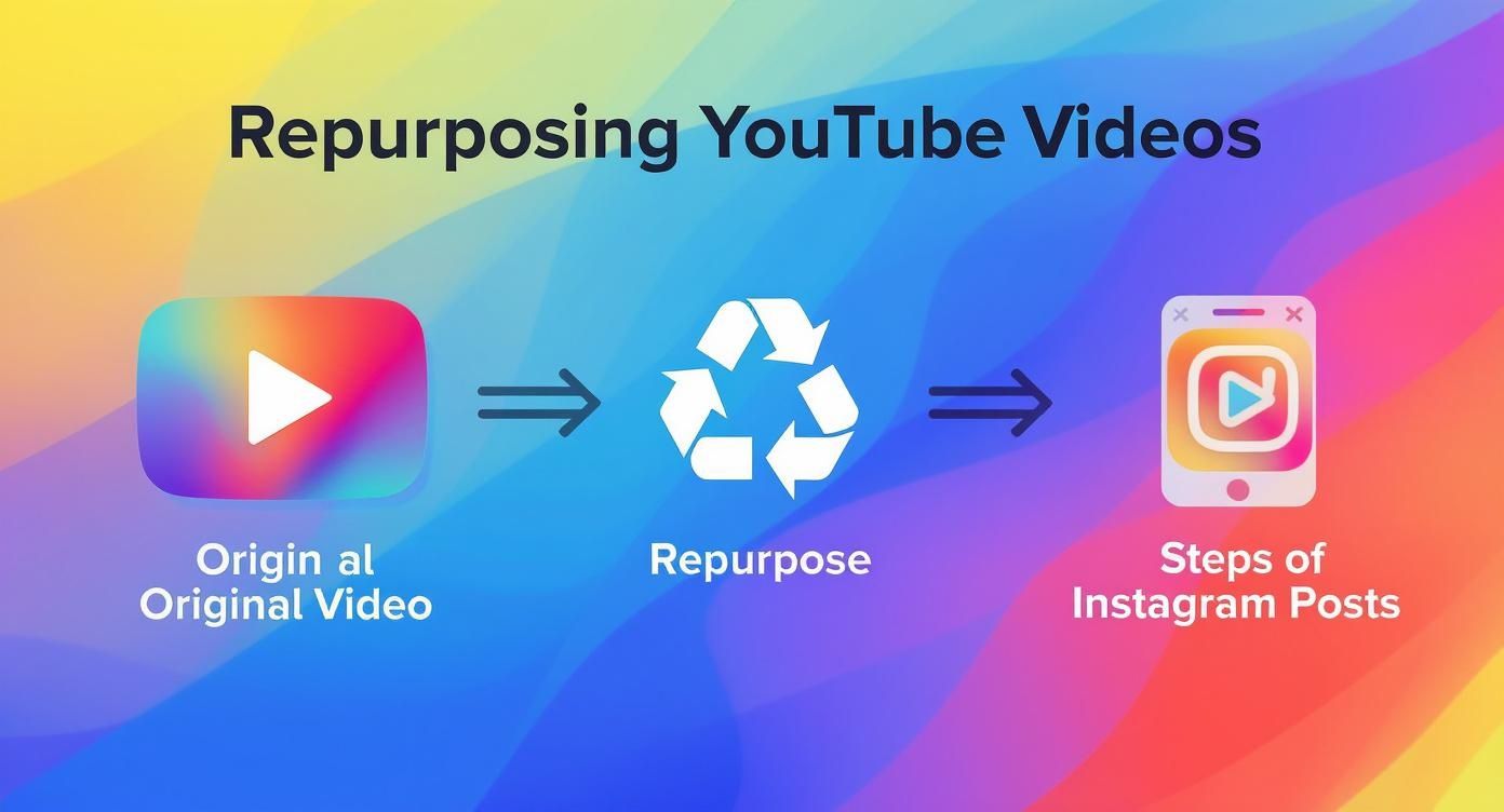 Infographic about post a youtube video to instagram