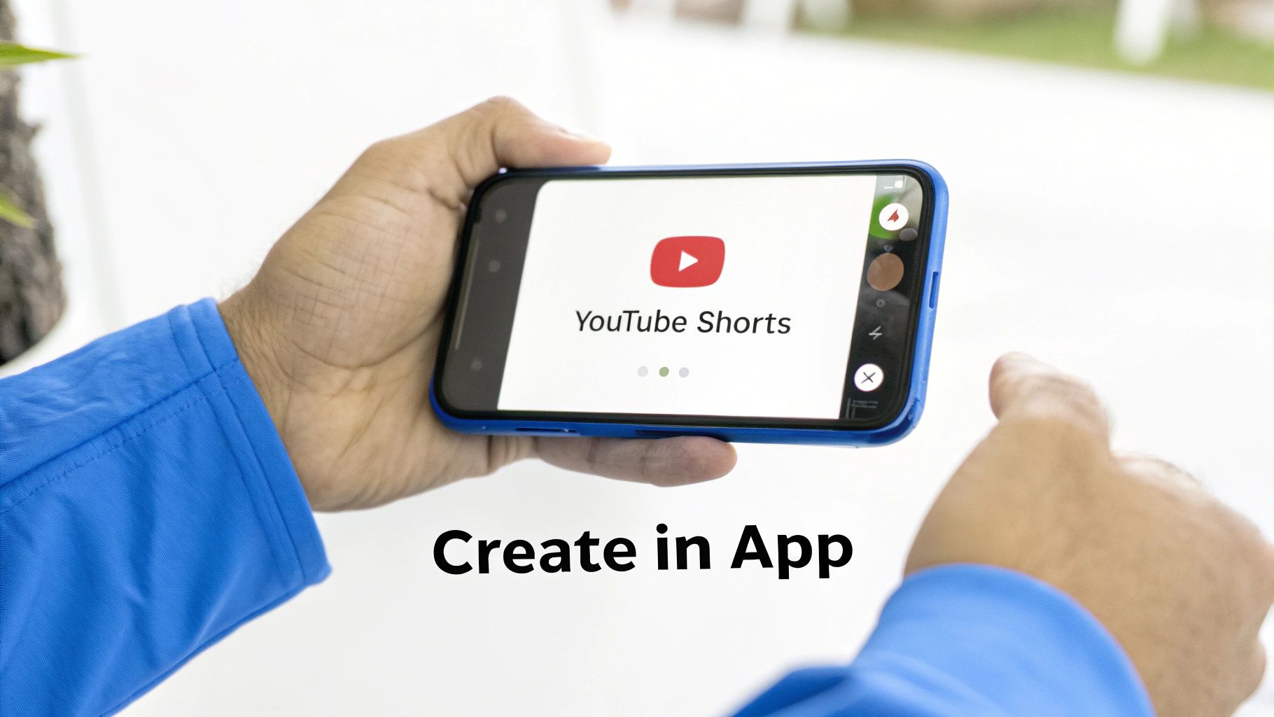 A mobile phone screen showing the YouTube app's upload interface for a Short, with fields for title, description, and visibility settings.