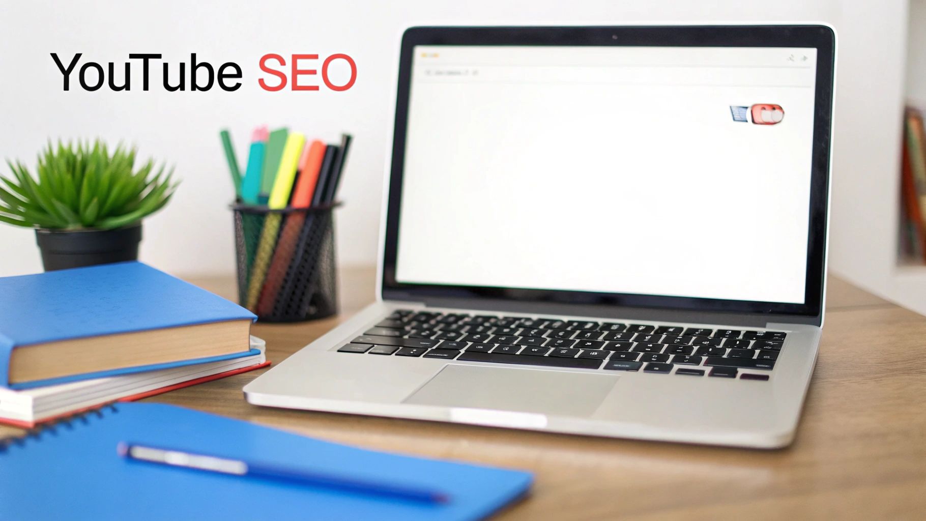 A person typing on a laptop with question mark icons floating around.