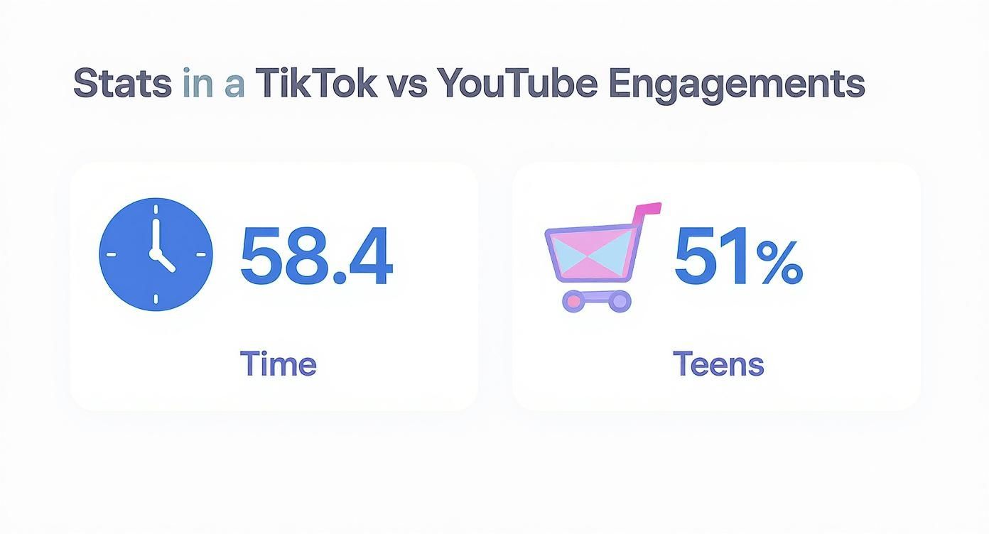 Infographic about tiktok shorts youtube