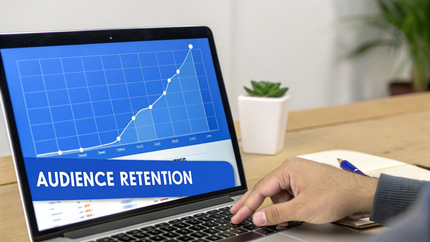 An example of a YouTube Audience Retention graph showing viewer drop-off points over the course of a video.