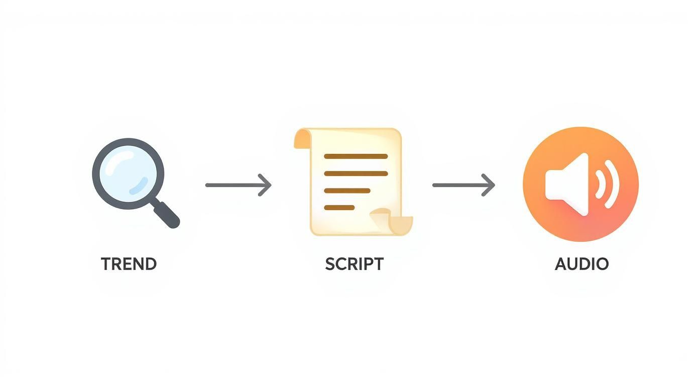 Infographic about how to create a short on youtube