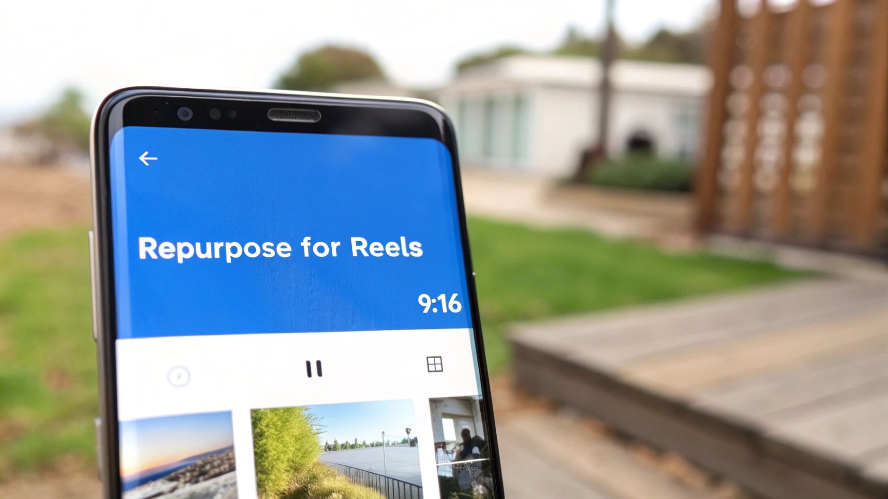 Person editing a video on their phone for social media