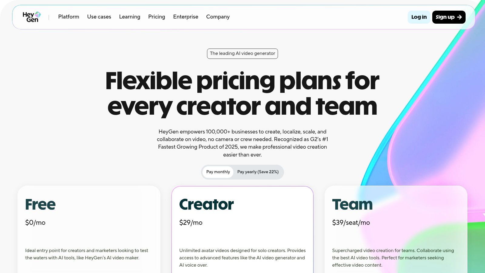 HeyGen pricing plans