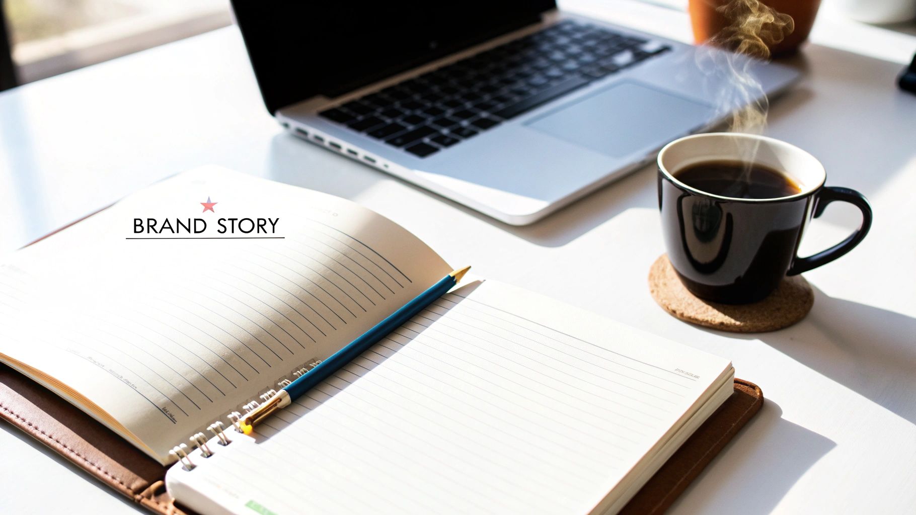 A person working on a laptop, representing building an authentic online presence.