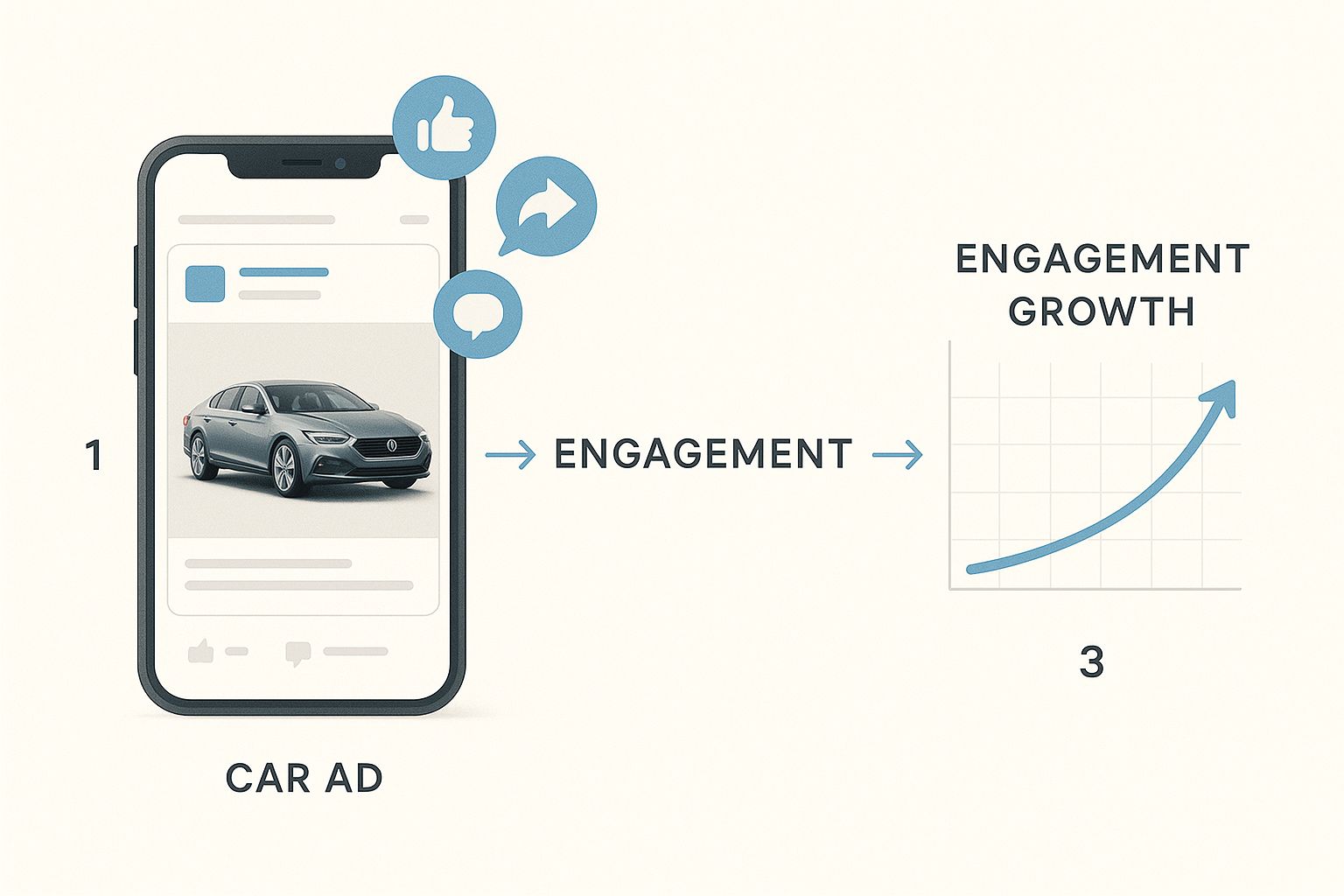 Infographic about digital marketing for car dealers