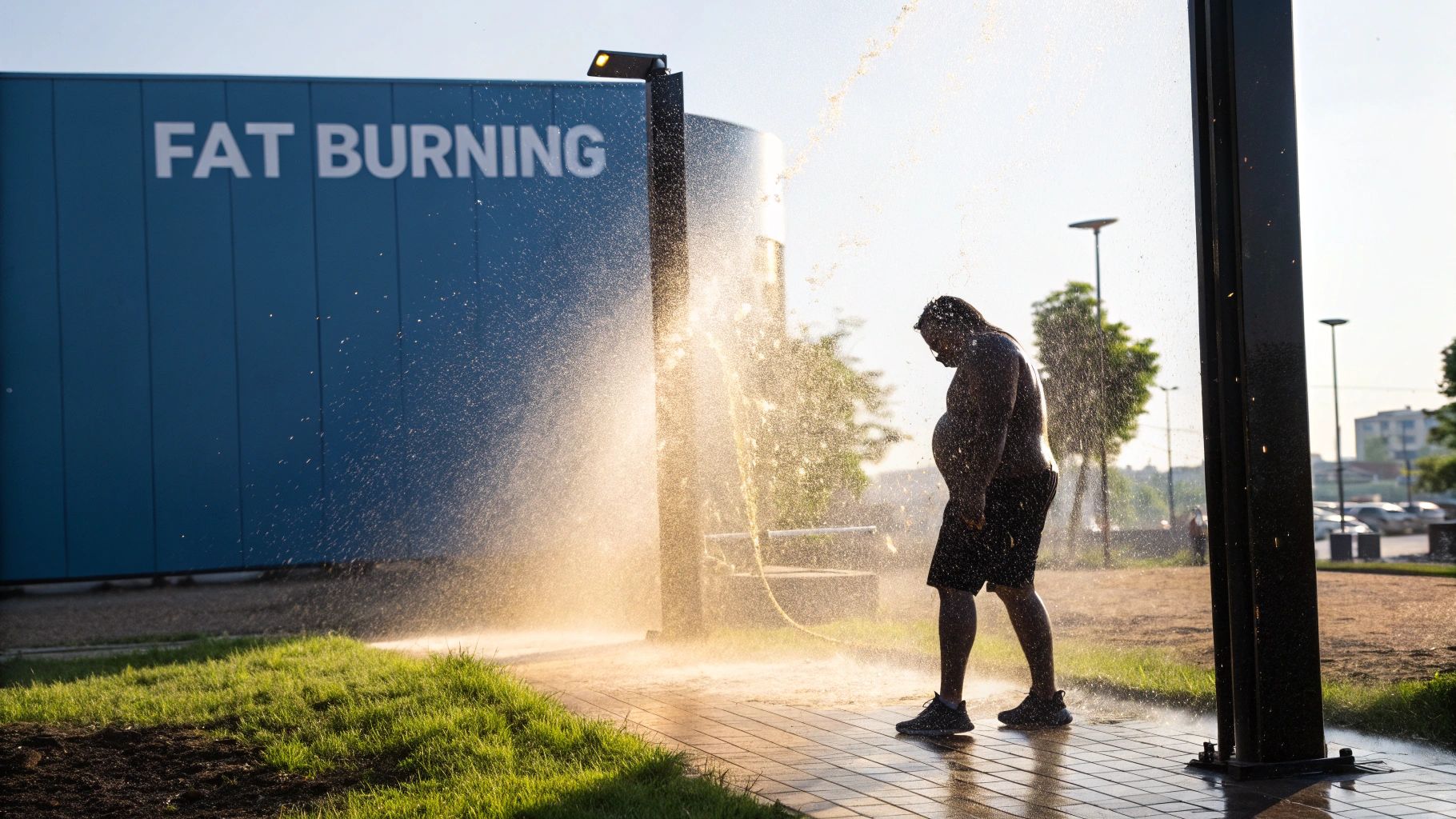 An illustration of the metabolic and fat-burning effects of a cold shower