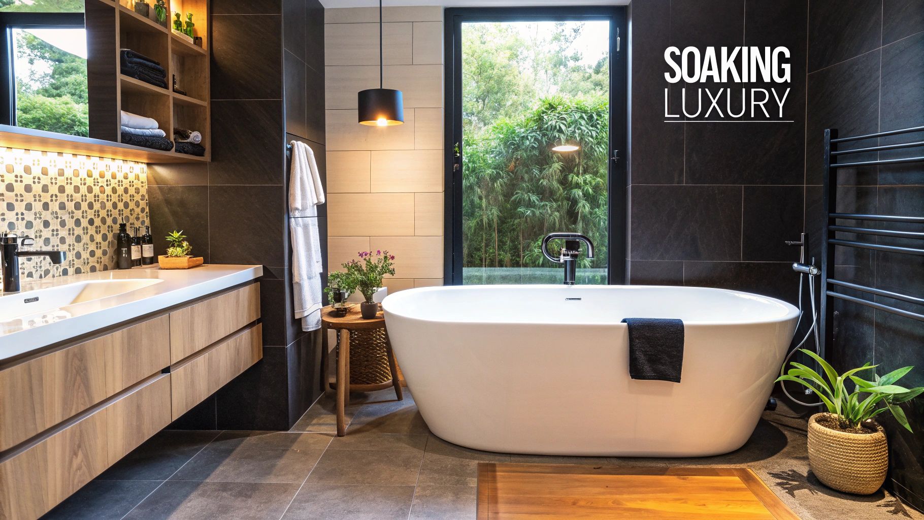 Freestanding Soaking Tub as Focal Point