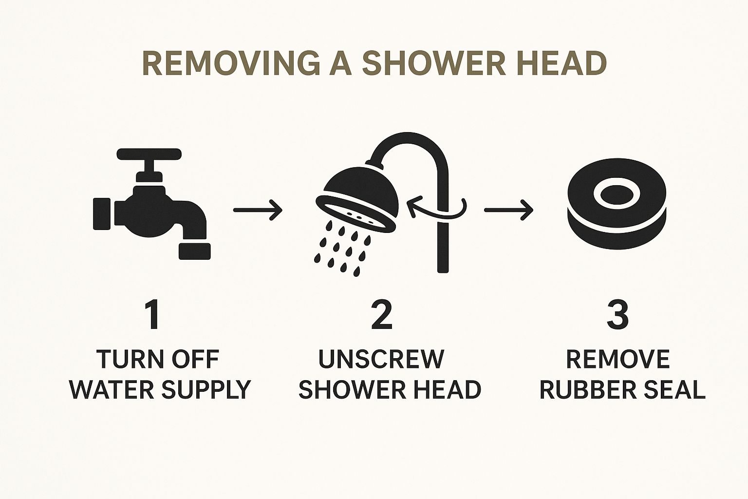 A plastic bag filled with vinegar secured over a shower head with a rubber band.