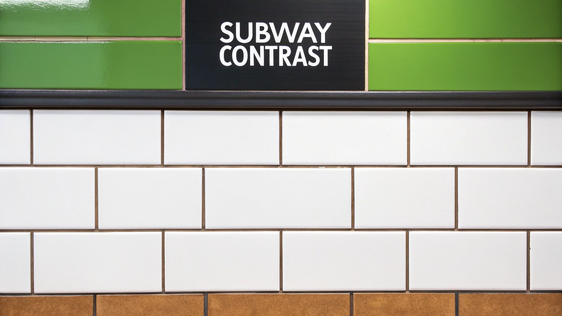 Subway Tiles with Black Grout