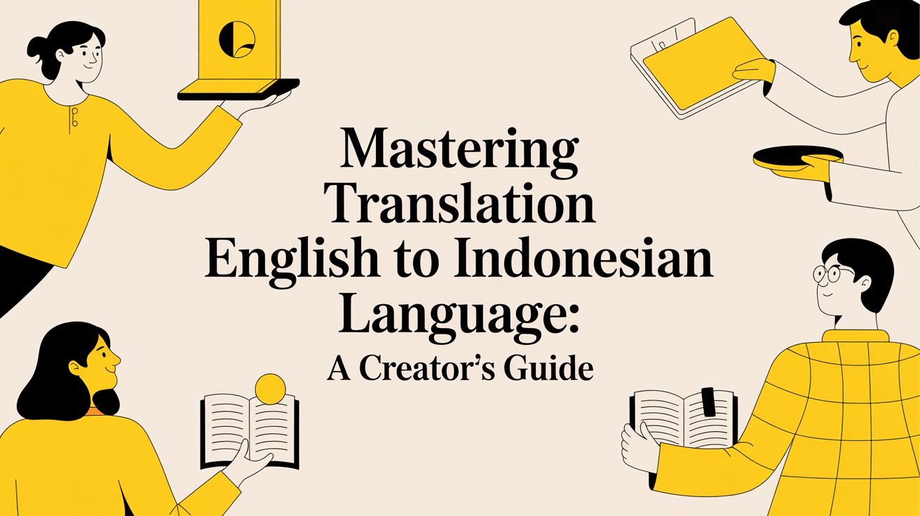 Mastering Translation from English to Indonesian Language: A Creator's Guide