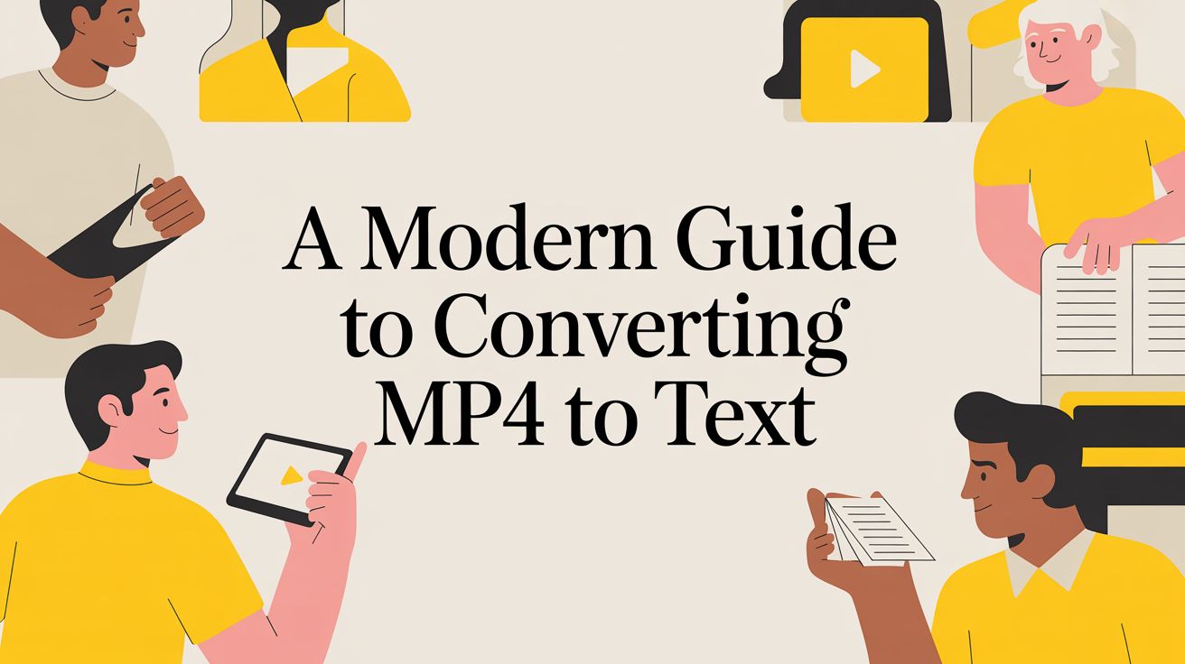 A Modern Guide to Converting MP4 to Text