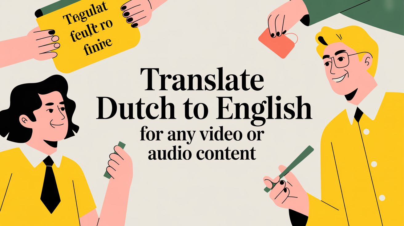 Translate Dutch to English for Any Video or Audio Content