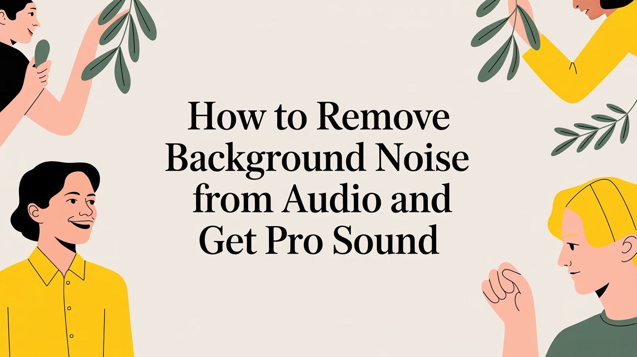 How to Remove Background Noise From Audio and Get Pro Sound