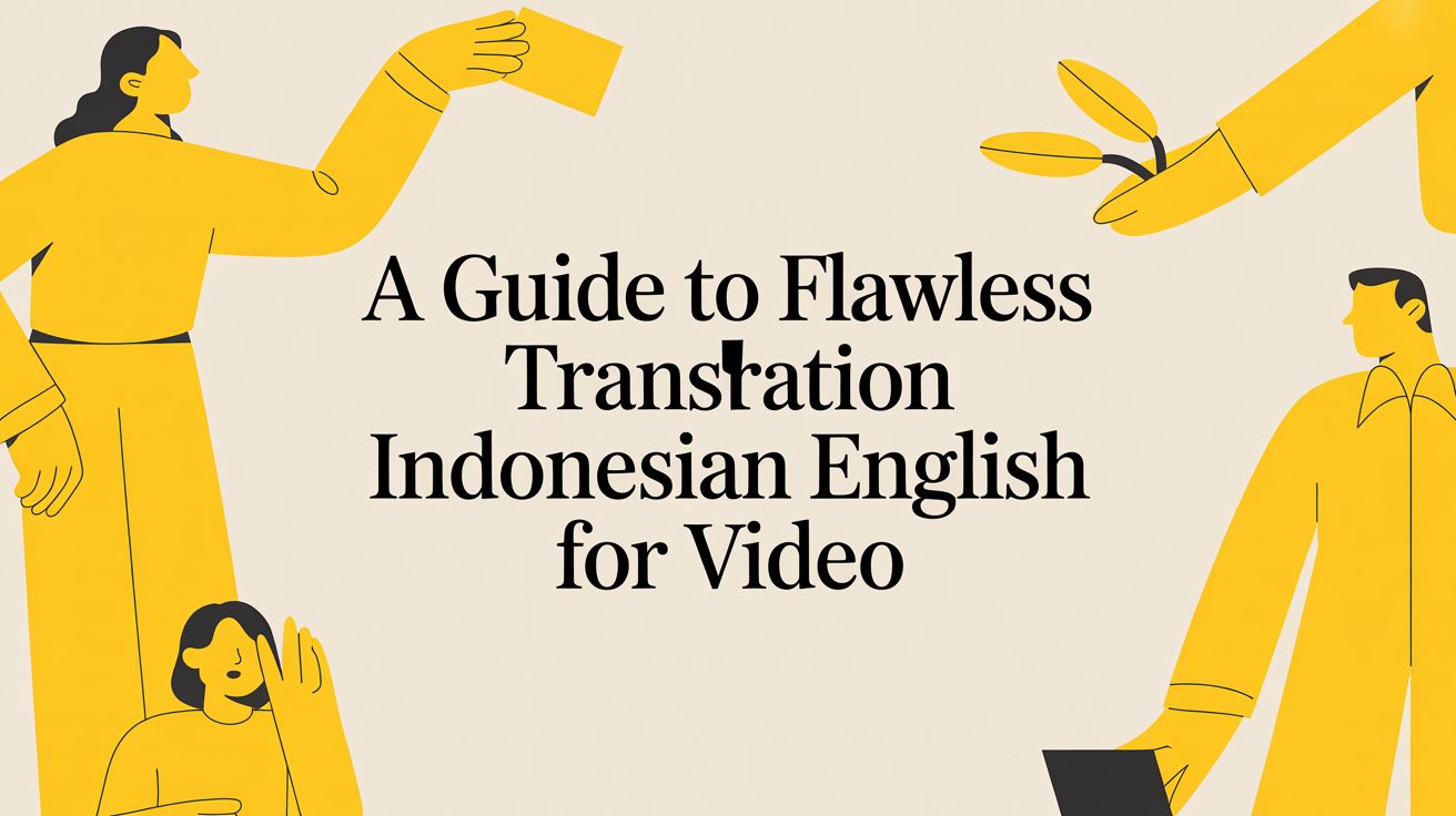 A Guide to Flawless Translation Indonesian English for Video