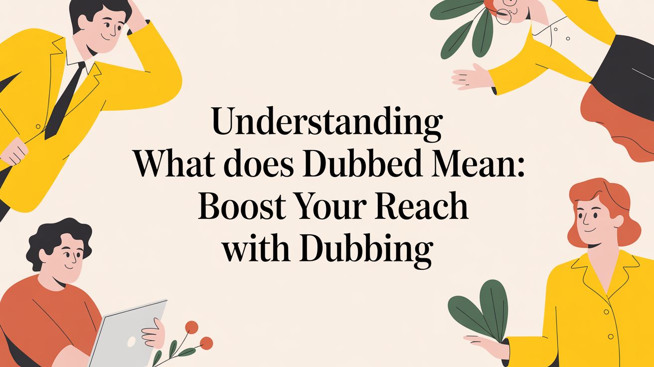 Understanding what does dubbed mean: Boost Your Reach with Dubbing