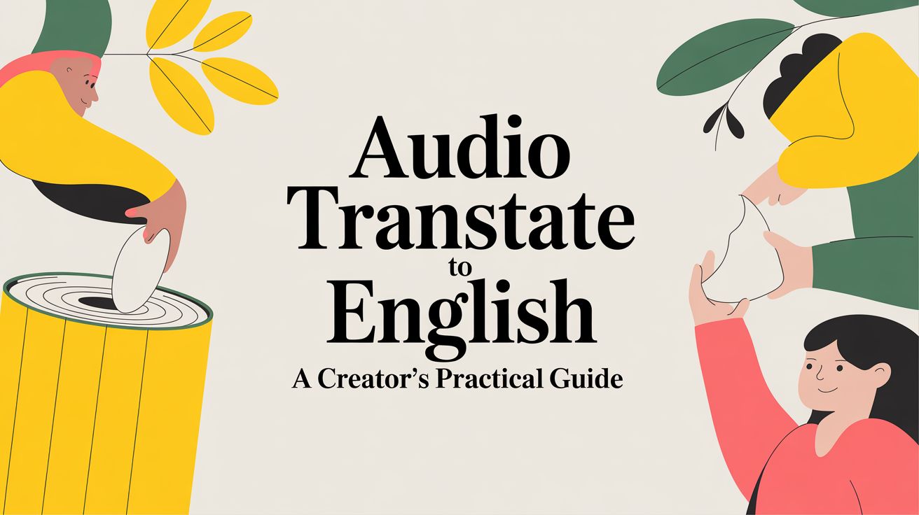 A Creator's Practical Guide to Audio Translate to English