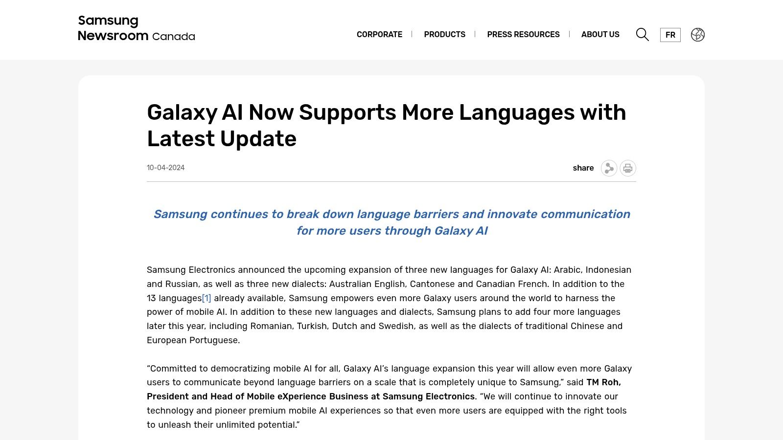 Samsung Galaxy AI Live Translate