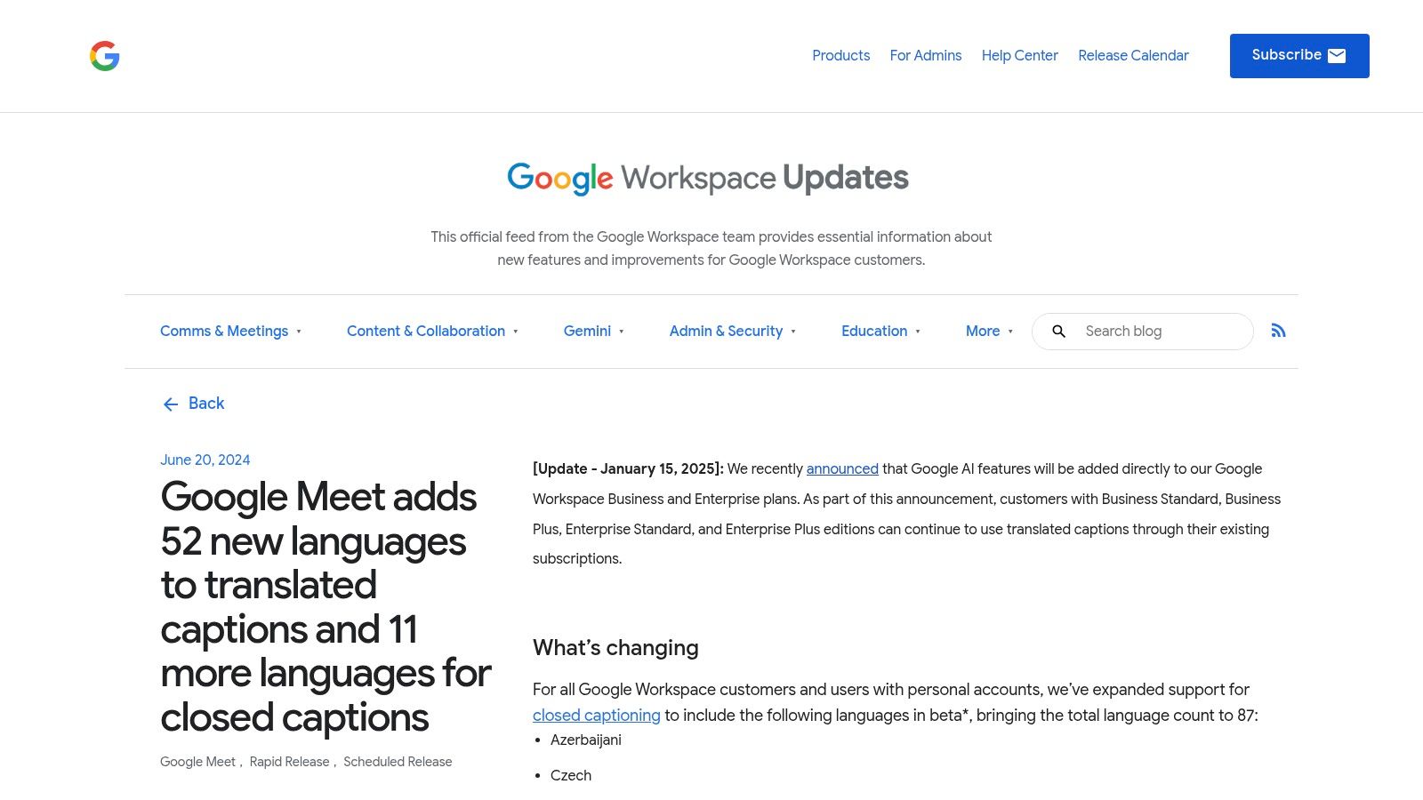 Google Meet translated / AI speech translation