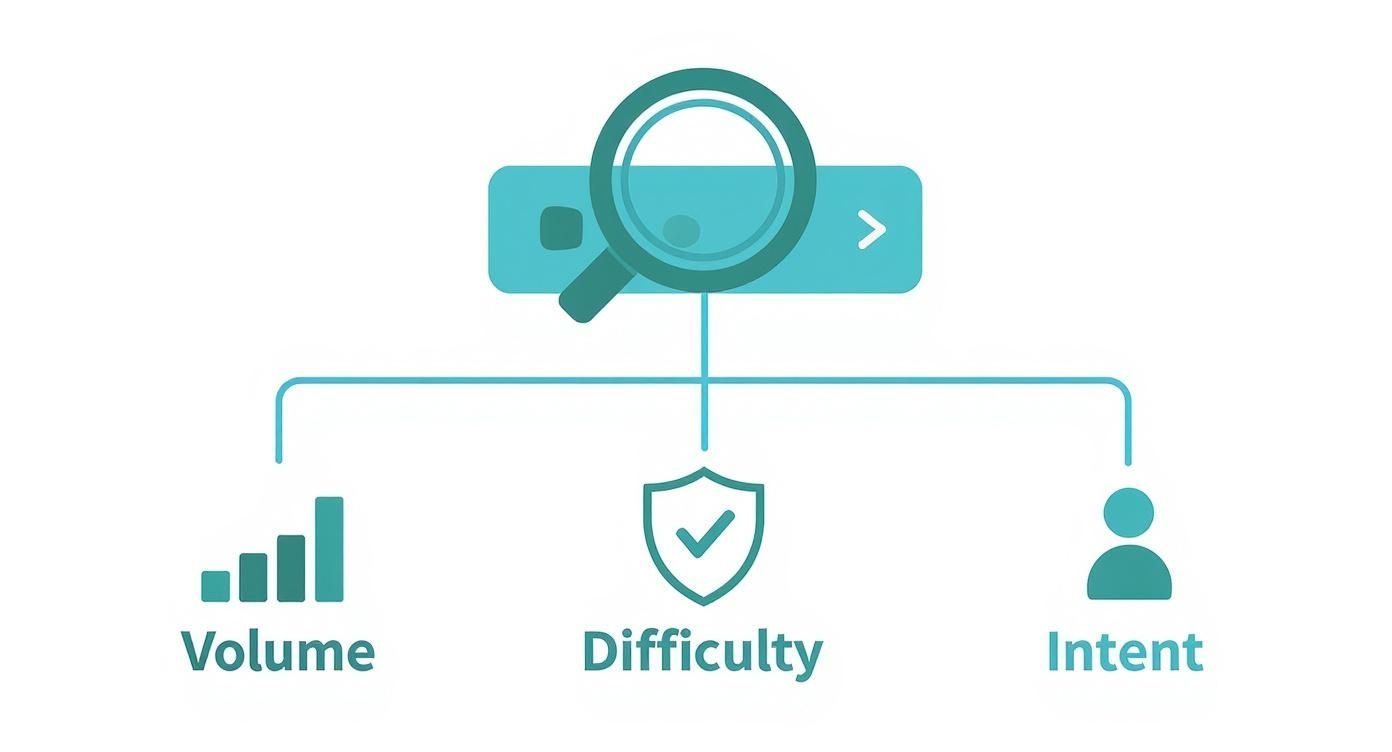 Infographic about keyword research for organic seo
