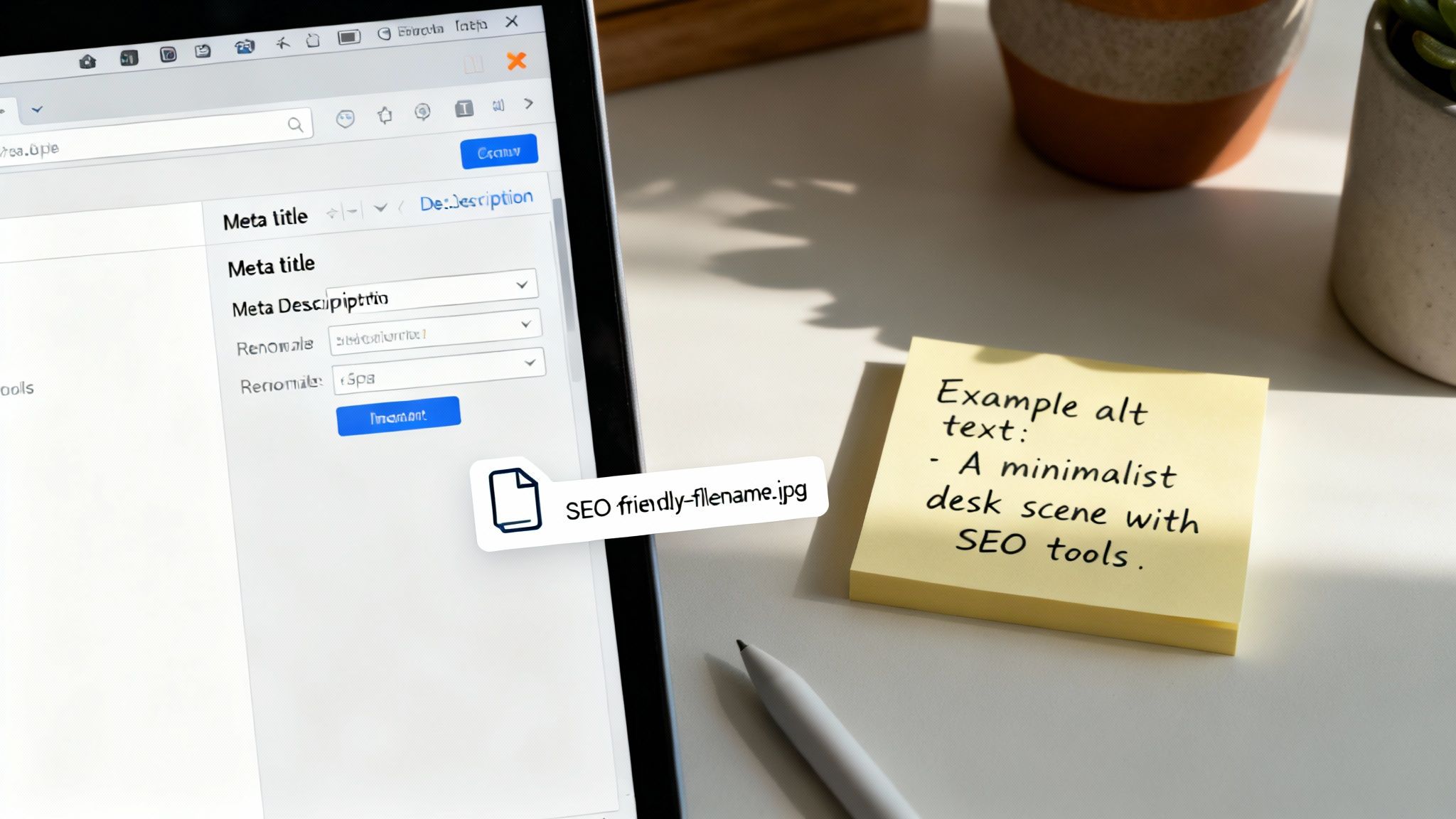 A visual representation of refreshing old content, like a gardener tending to a growing plant, symbolizing nurturing content for sustained SEO success.