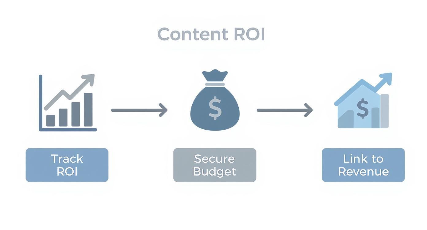 Infographic about measuring content marketing roi
