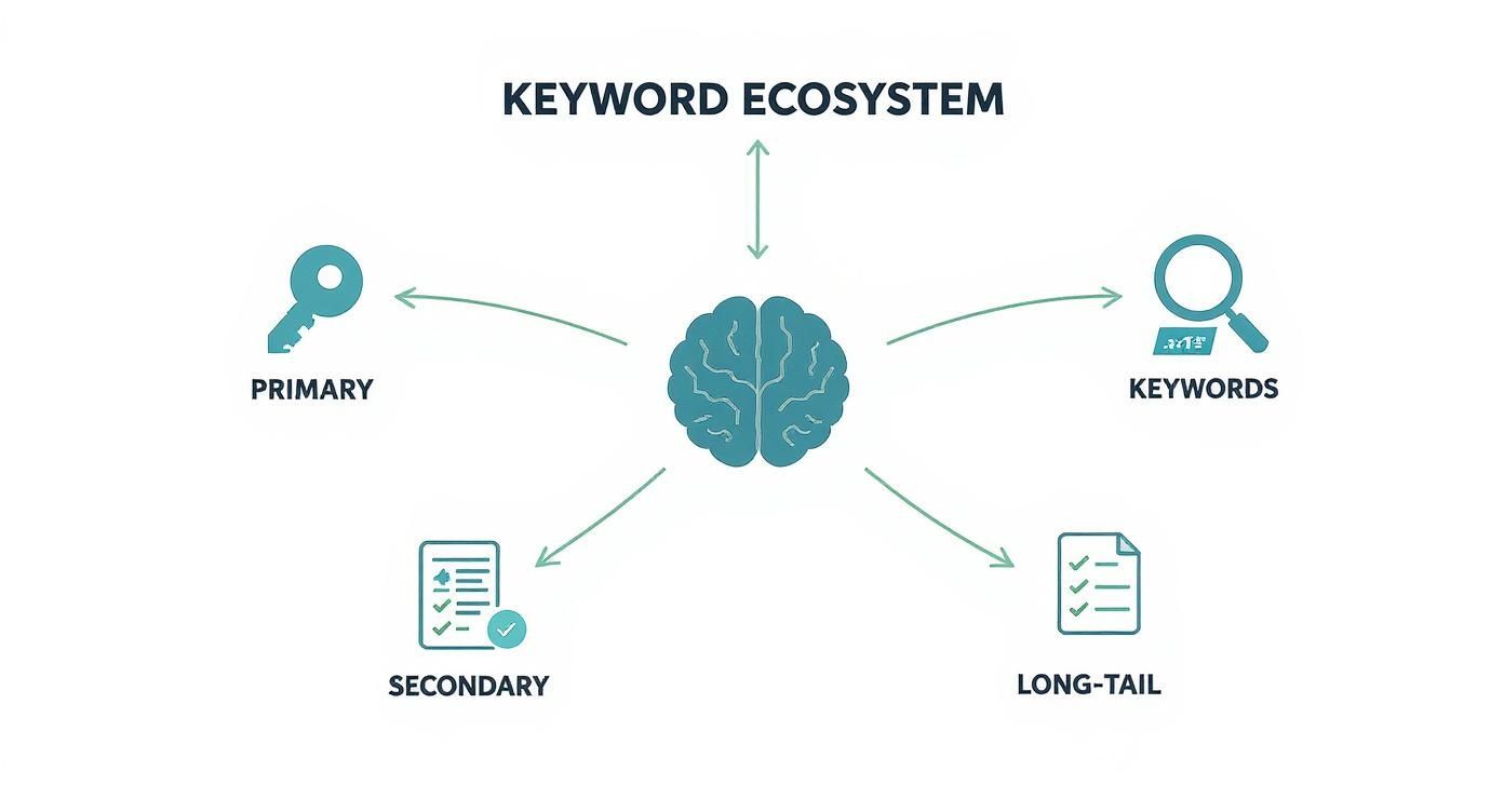 Infographic about how many keywords should i use for seo